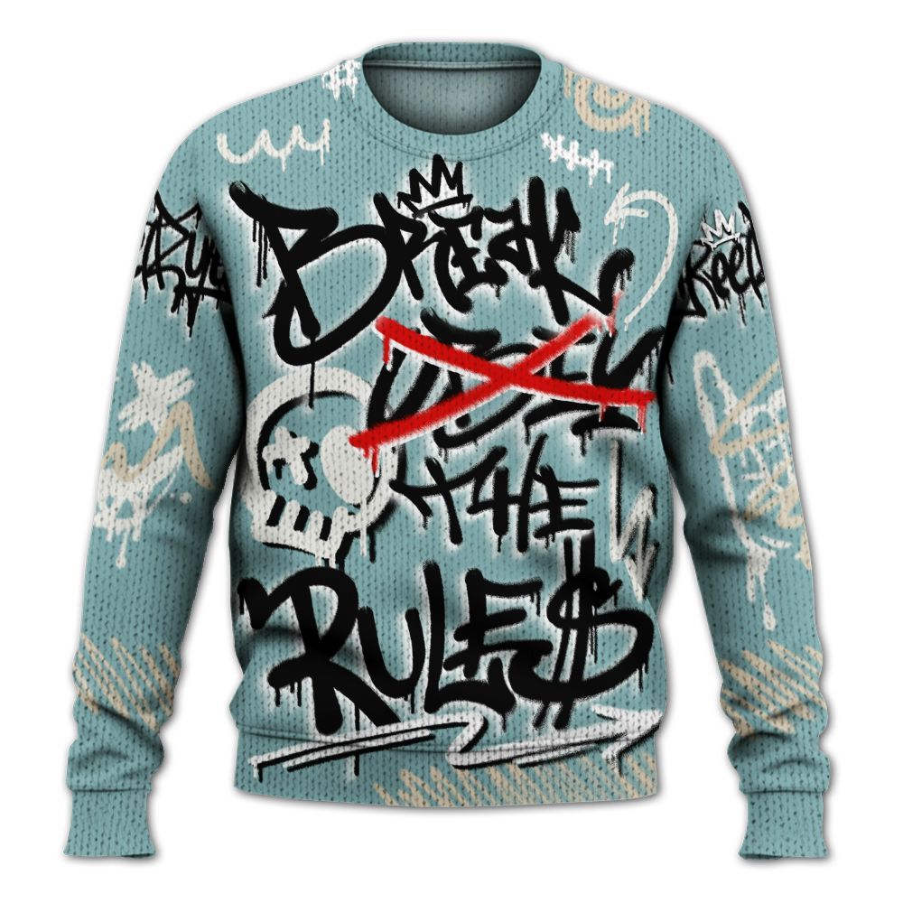 Knitted Sweater To Match Dunk Low Glacier Blue Pale Ivory - Break Rules Streetwear