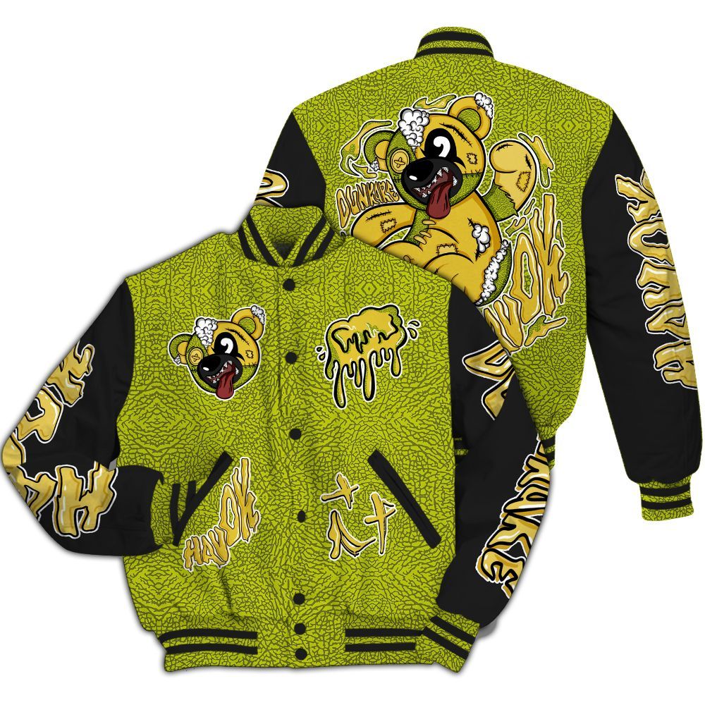 Varsity Jacket To Match Dunk Low QS Halloween Skull - Havok Bear All Over Print