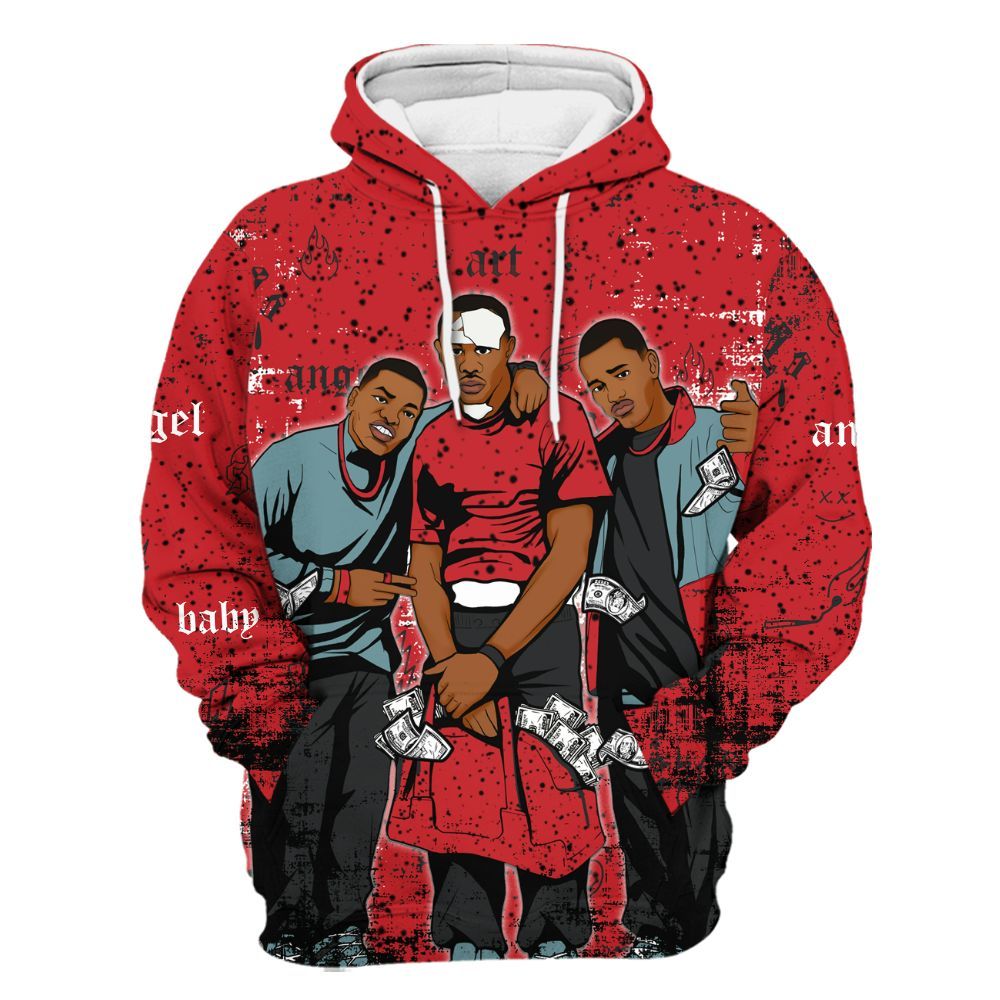 Hoodie To Match Retro Halloween 5s - Paid In Full Money All Over Print