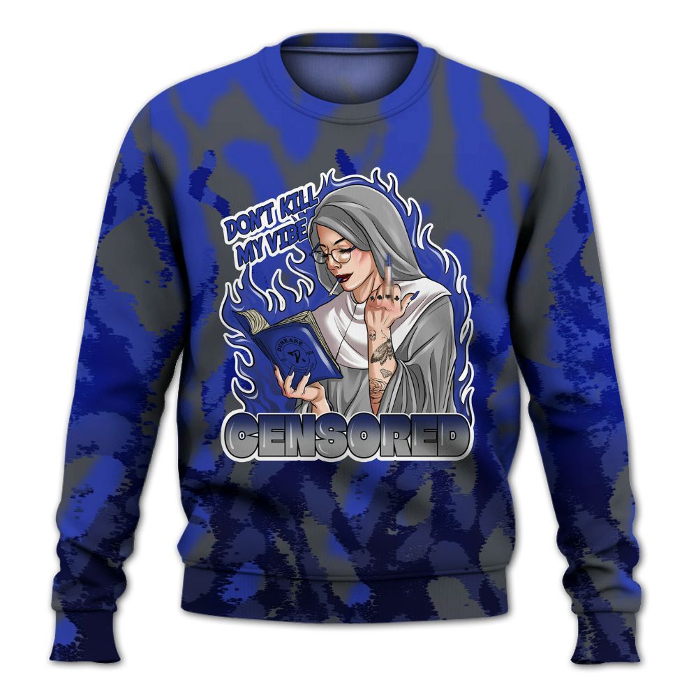 Sweatshirt To Match Air Max Plus Black Racer Blue - Censoredz Burn All Over Print