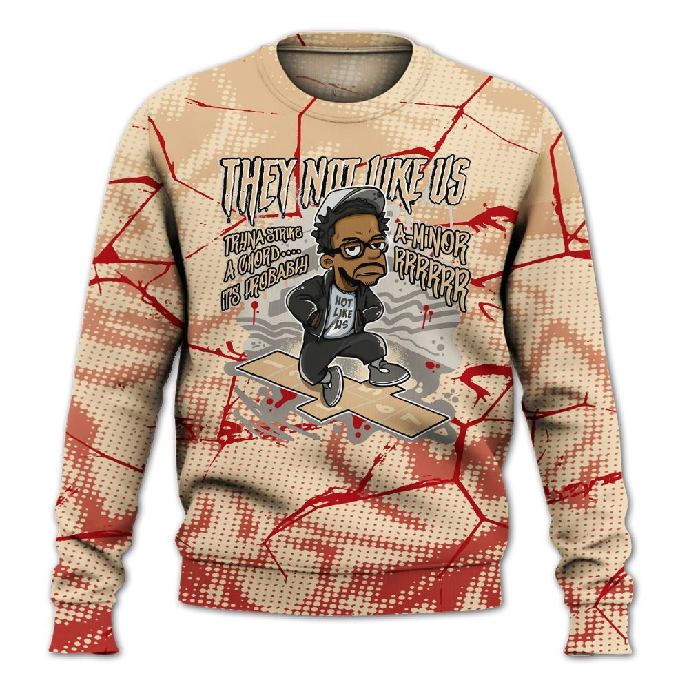 Sweatshirt To Match Dunk Low Strawberry Waffle - Hopscotch Dislike Us Graphic Crack All Over Print