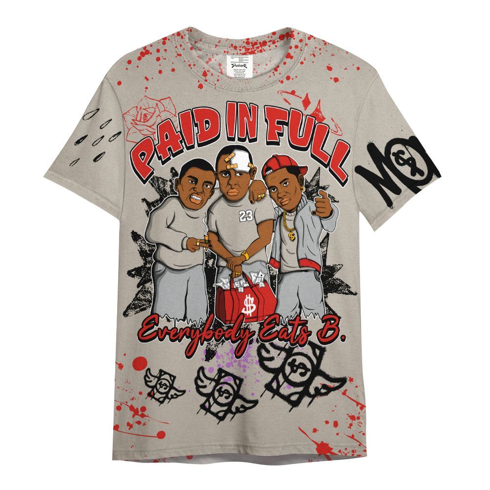 Shirt To Match Low OG Phantom 1s - Everybody Paid In Full Crayon All Over Print