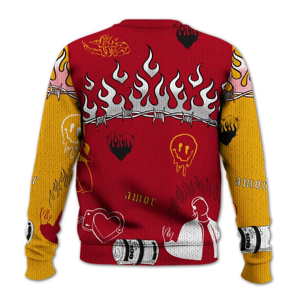 Knitted Sweater To Match Cardinal 7s - Snake Trust No One