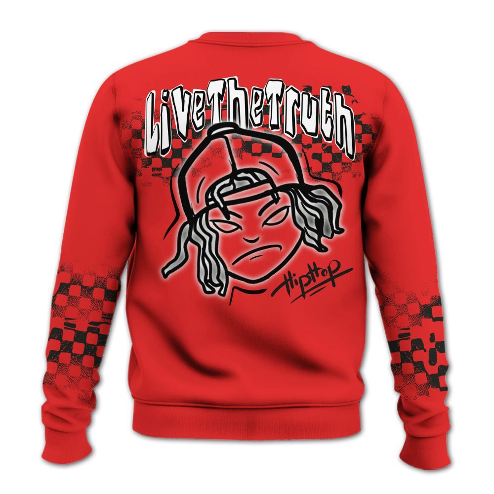 Sweatshirt To Match Red Thunder 4s - Feel Life Street Style All Over Print