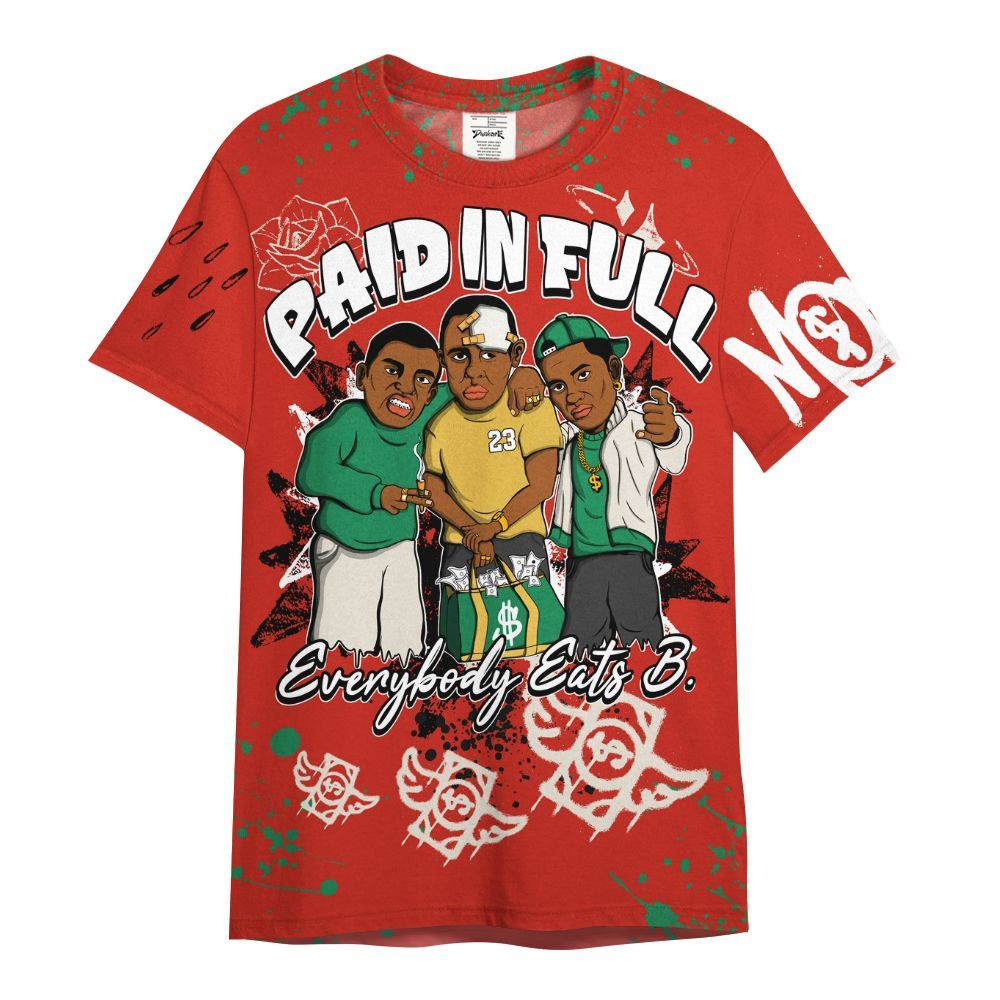 Shirt To Match Retro El Vuelo 3s Shirt, Everybody Paid In Full Crayon All Over Print