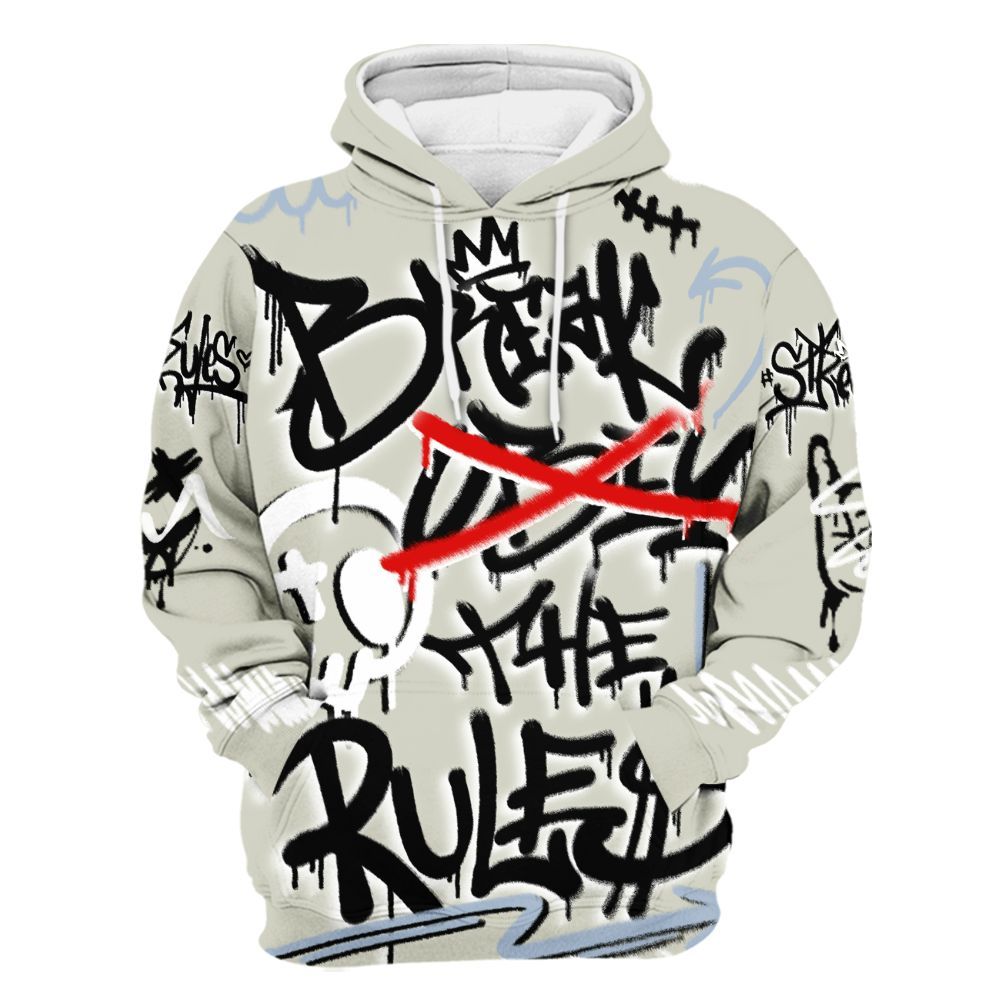 Hoodie To Match Low OG Wolf Grey 1s - Break Rules Streetwear All Over Print