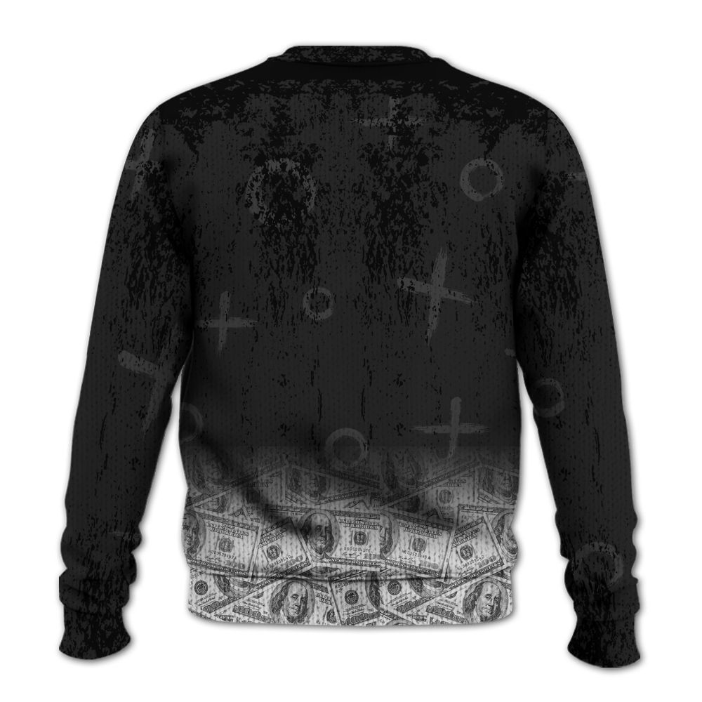 Knitted Sweater To Match Black Cat NET 4s - Selfmade Unique Grunge