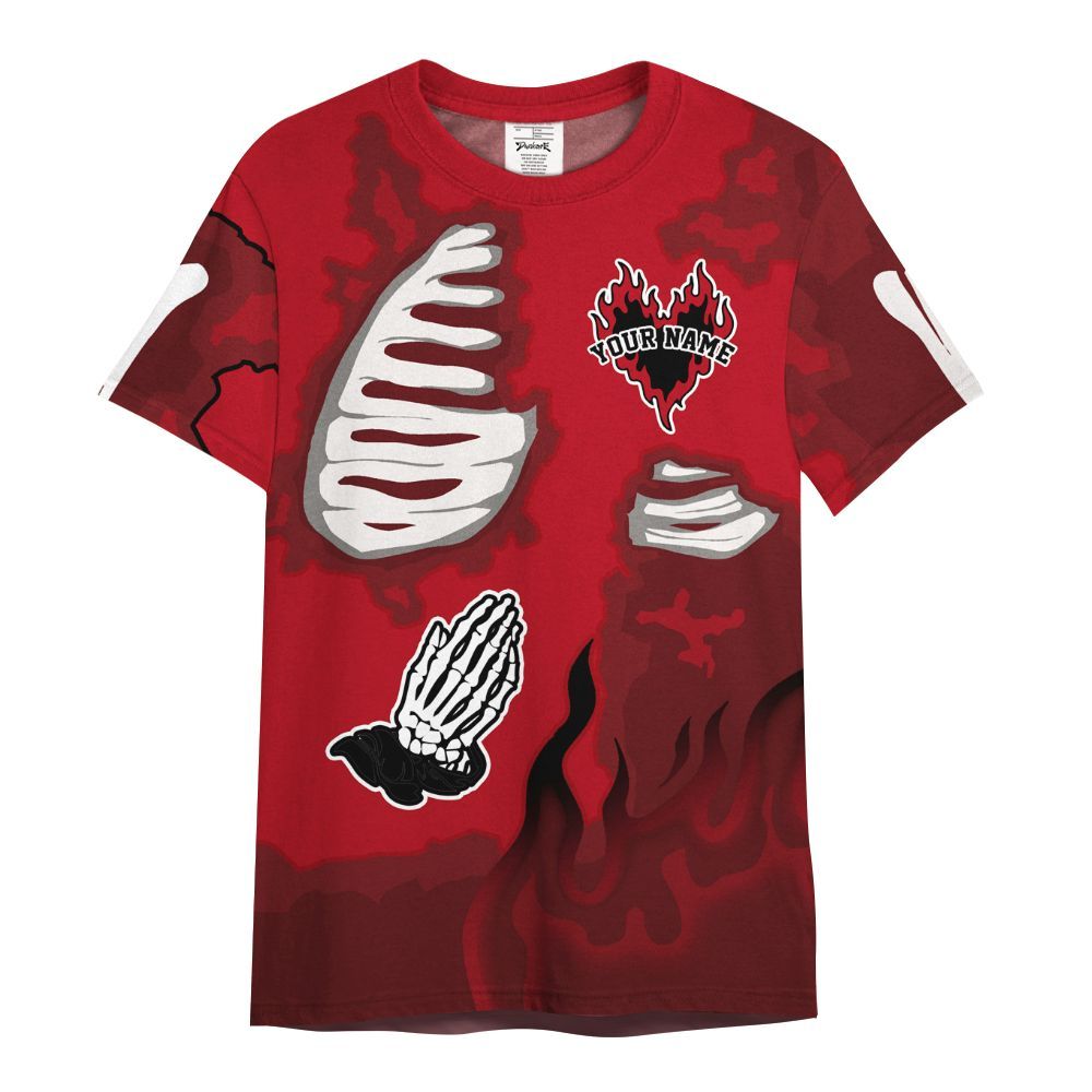 Shirt To Match Bred Velvet 11s - Dislike Us Graphic Burning Custom Name All Over Print