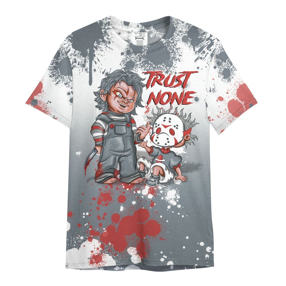 Shirt To Match Wolf Grey 13s - Trust No One Scary All Over Print
