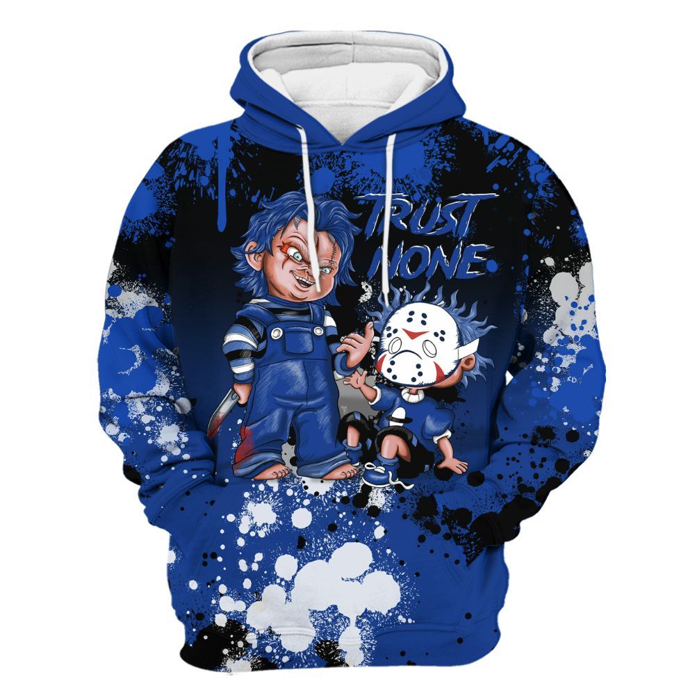 Hoodie To Match Air Foamposite One Royal - Trust No One Scary All Over Print