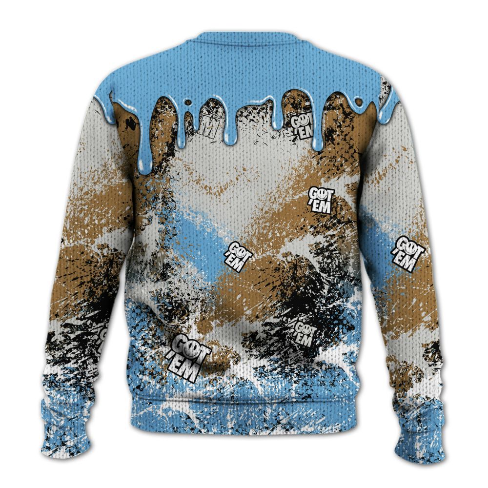 Knitted Sweater To Match SB Dunk Low University Blue - Dripping 23 Drip