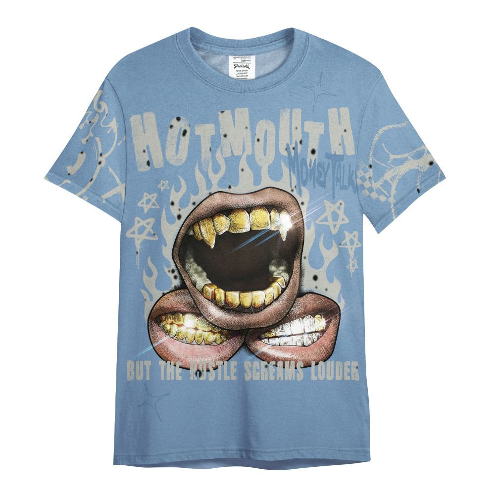 Shirt To Match University Blue 4s - Mouth Burning Street Style All Over Print