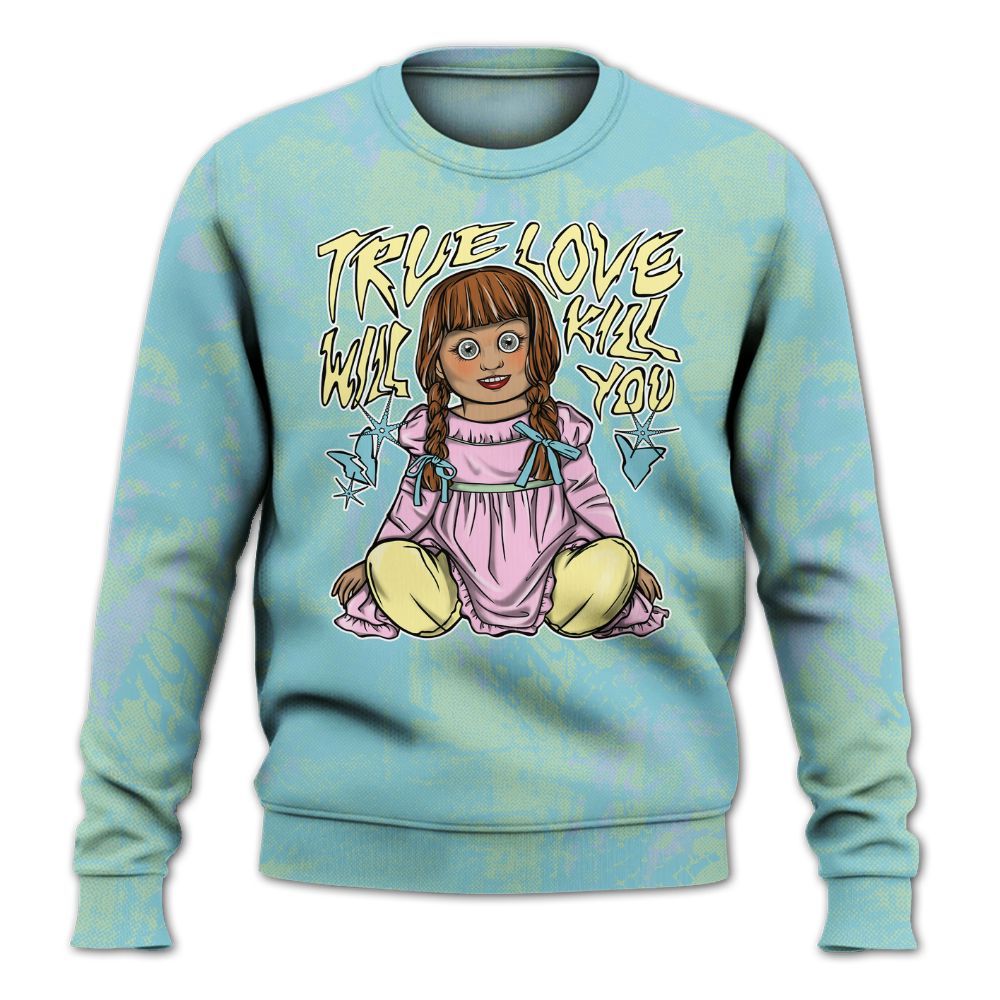 Sweatshirt To Match SB Dunk Low Visty - Genuine Loves Bear Heart Grunge All Over Print