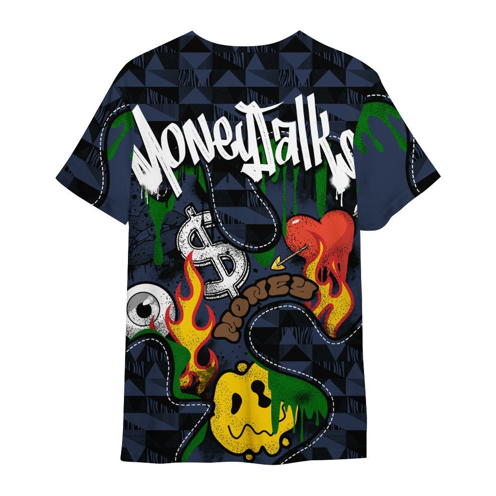 Shirt To Match Midnight Navy 13s - 23 Smile Burning Heart All Over Print