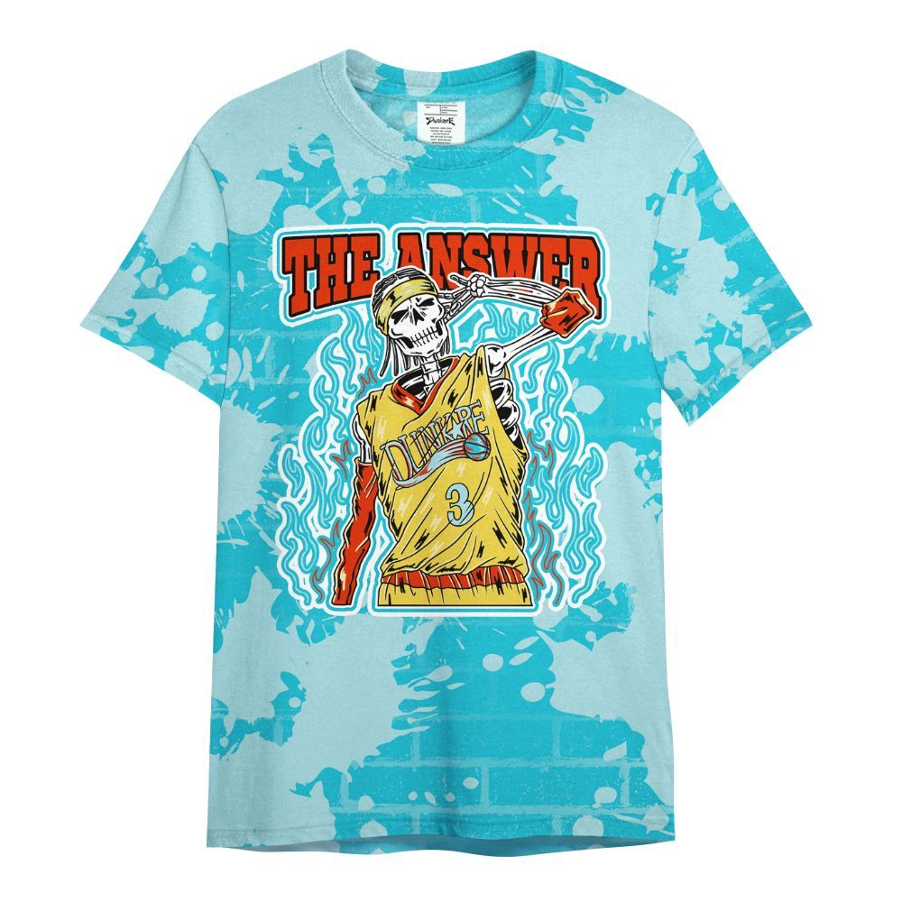 Shirt To Match Dunk Low KD 17 N7 - Allen Answer Skeleton Brick All Over Print