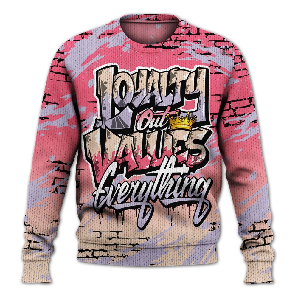 Sweater To Match Peanut Butter Jelly 5s - Values Of Loyalty Graphic