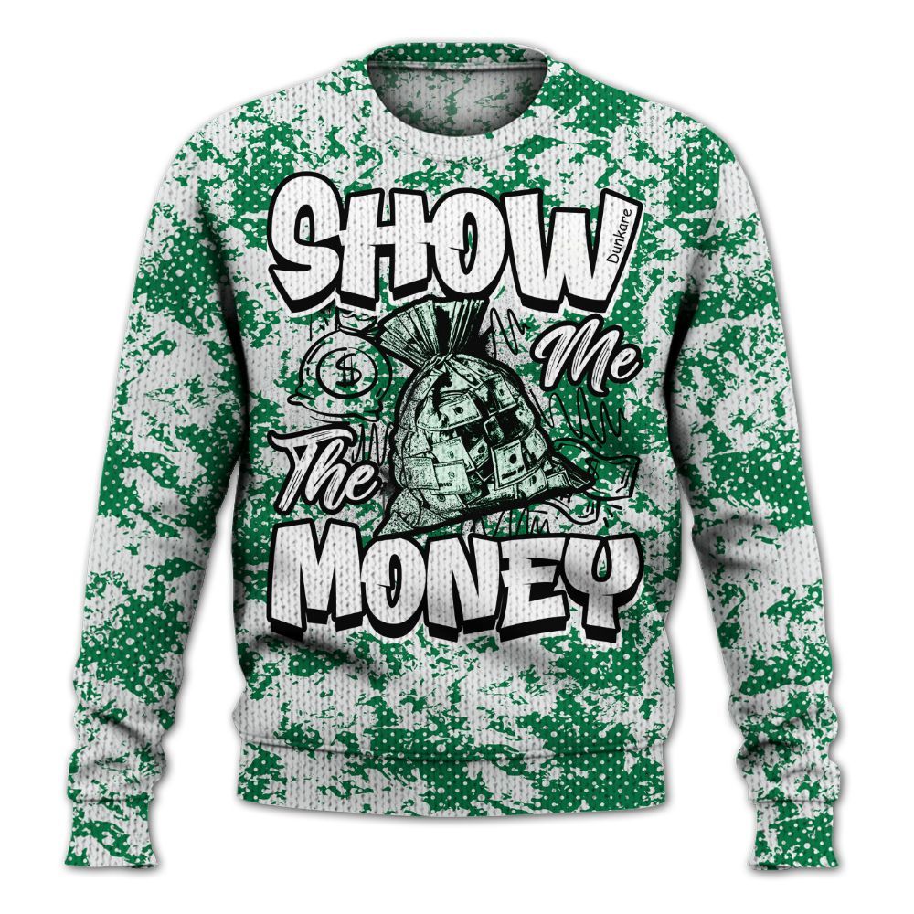 Knitted Sweater To Match Lucky Green 2s - Show Me The Money Retro