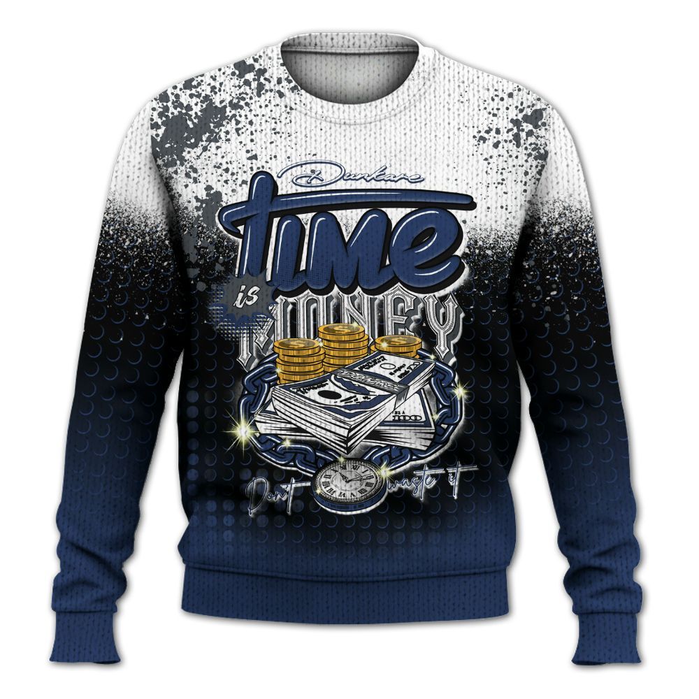 Knitted Sweater To Match Retro Flint 13s - Halftone Time Is Money