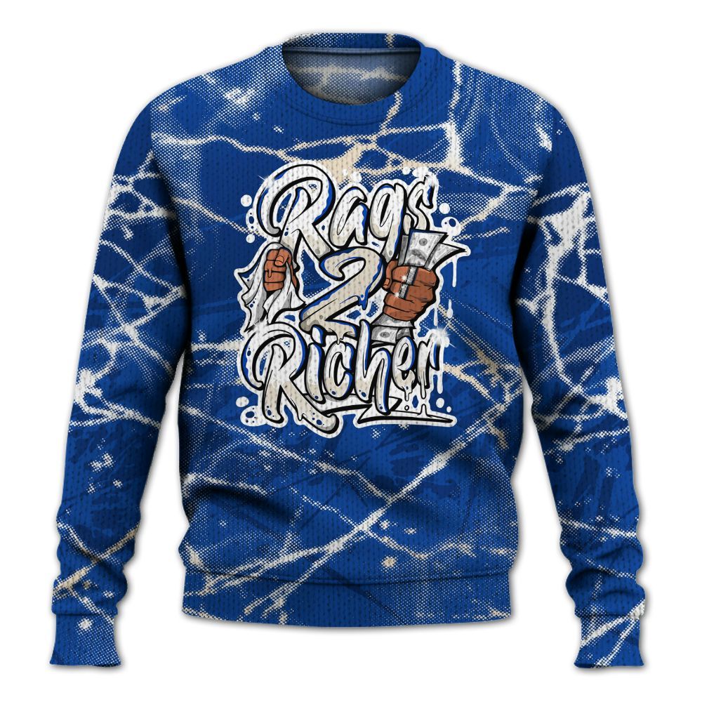 Knitted Sweater To Match Low Game Royal 1s - Rag 2 Rich Graphic