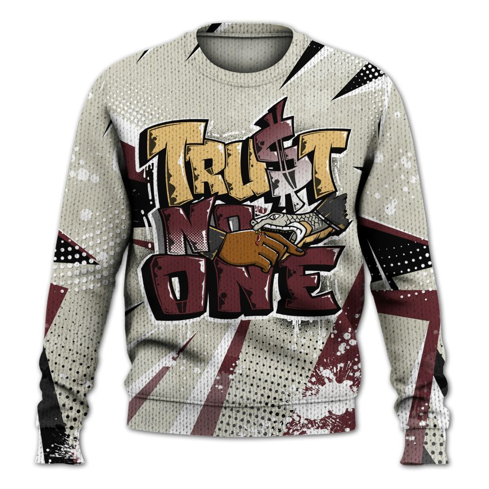 Knitted Sweater To Match Legacy 312 Year Of The Snake - Poly Trust No One Dripping