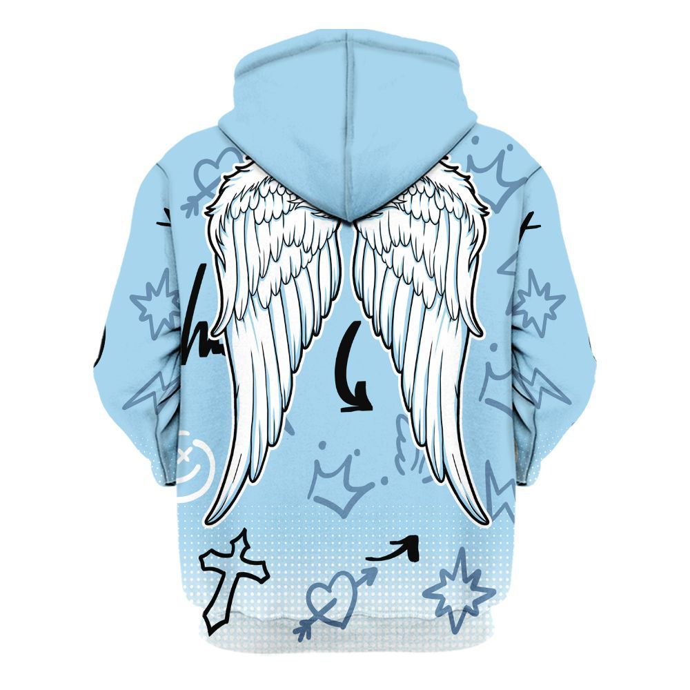 Hoodie To Match Legend Blue 11s - Gods Guides Me Bear Graphics All Over Print