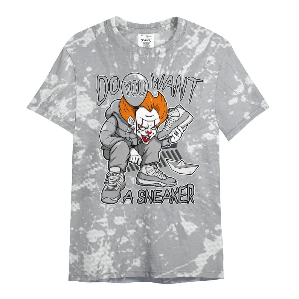 Shirt To Match Low OG Wolf Grey 1s - Clown Scary Sneakers Graphic Halloween All Over Print
