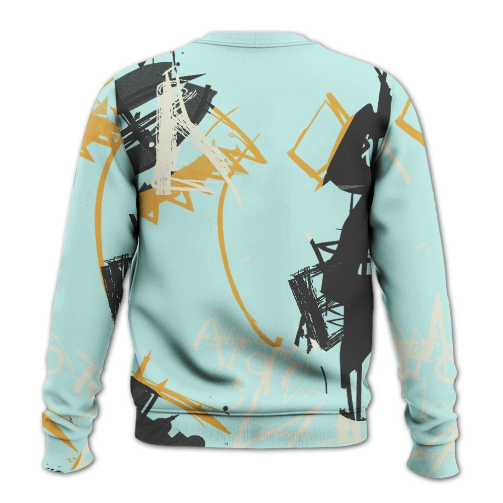 Sweatshirt To Match Pure Platinum 4s - Seeya Skeleton Messyz All Over Print