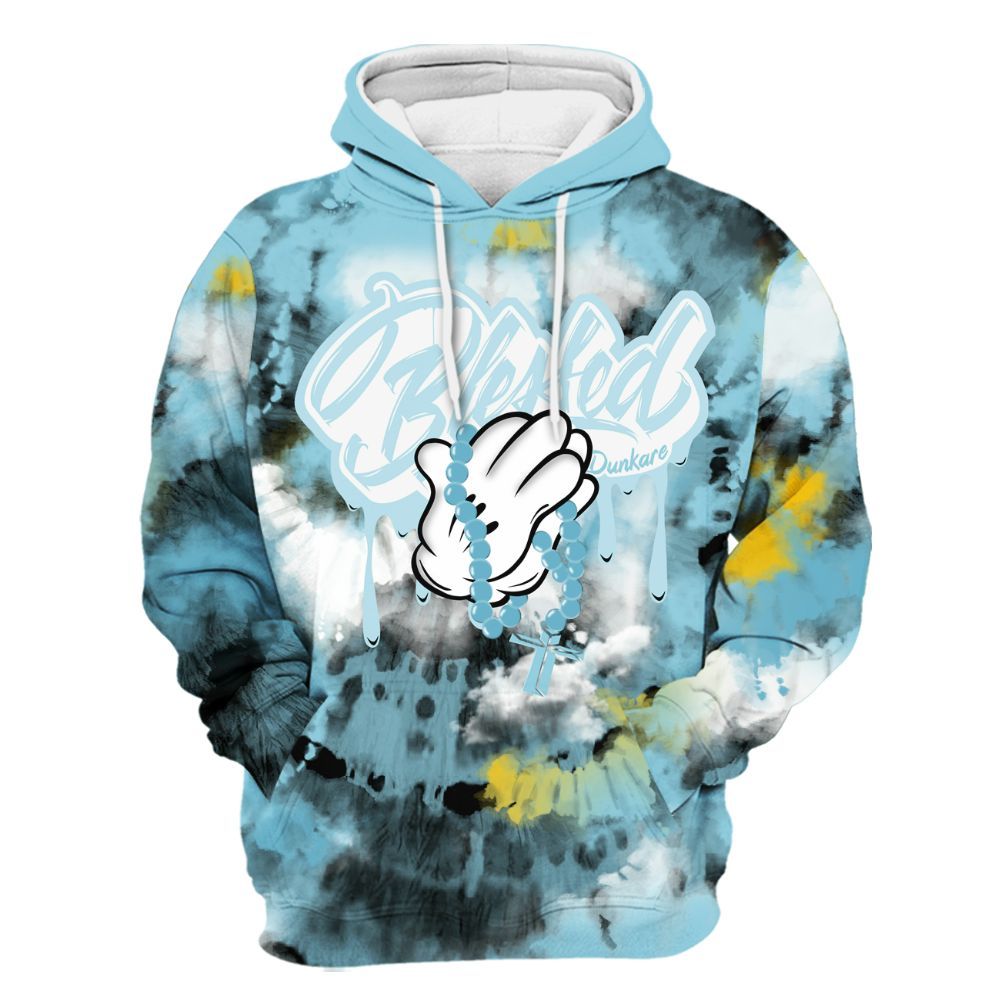Hoodie To Match Dunk High Homer Simpson - God Blessed Tie Dye All Over Print
