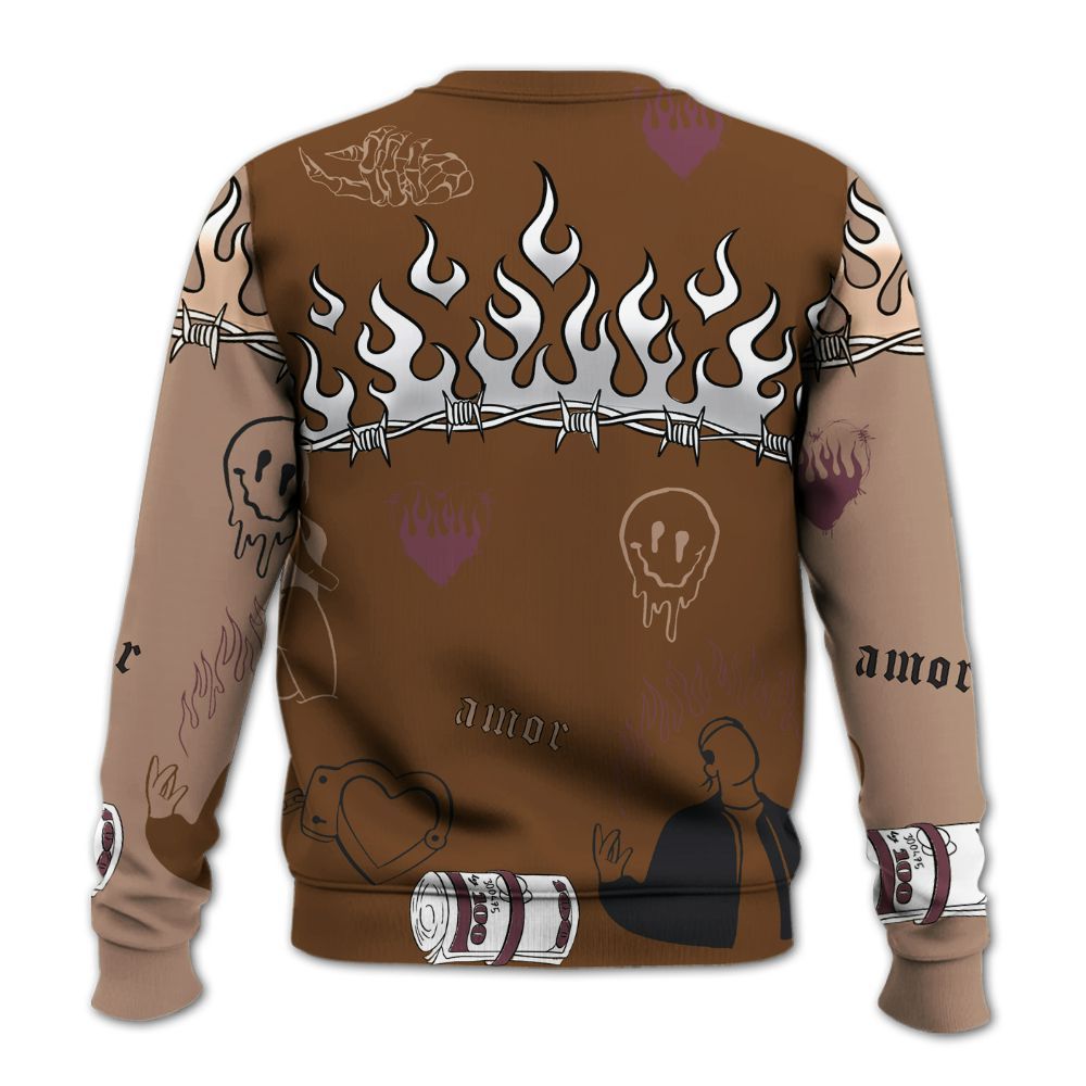 Sweatshirt To Match Archaeo Brown 3s - Snake Trust No One All Over Print