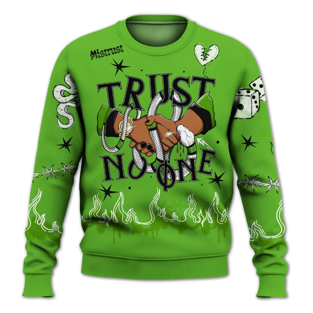 Sweatshirt To Match Air Foamposite One Volt - Trust No One Snake-Bite Doodle Crayon All Over Print