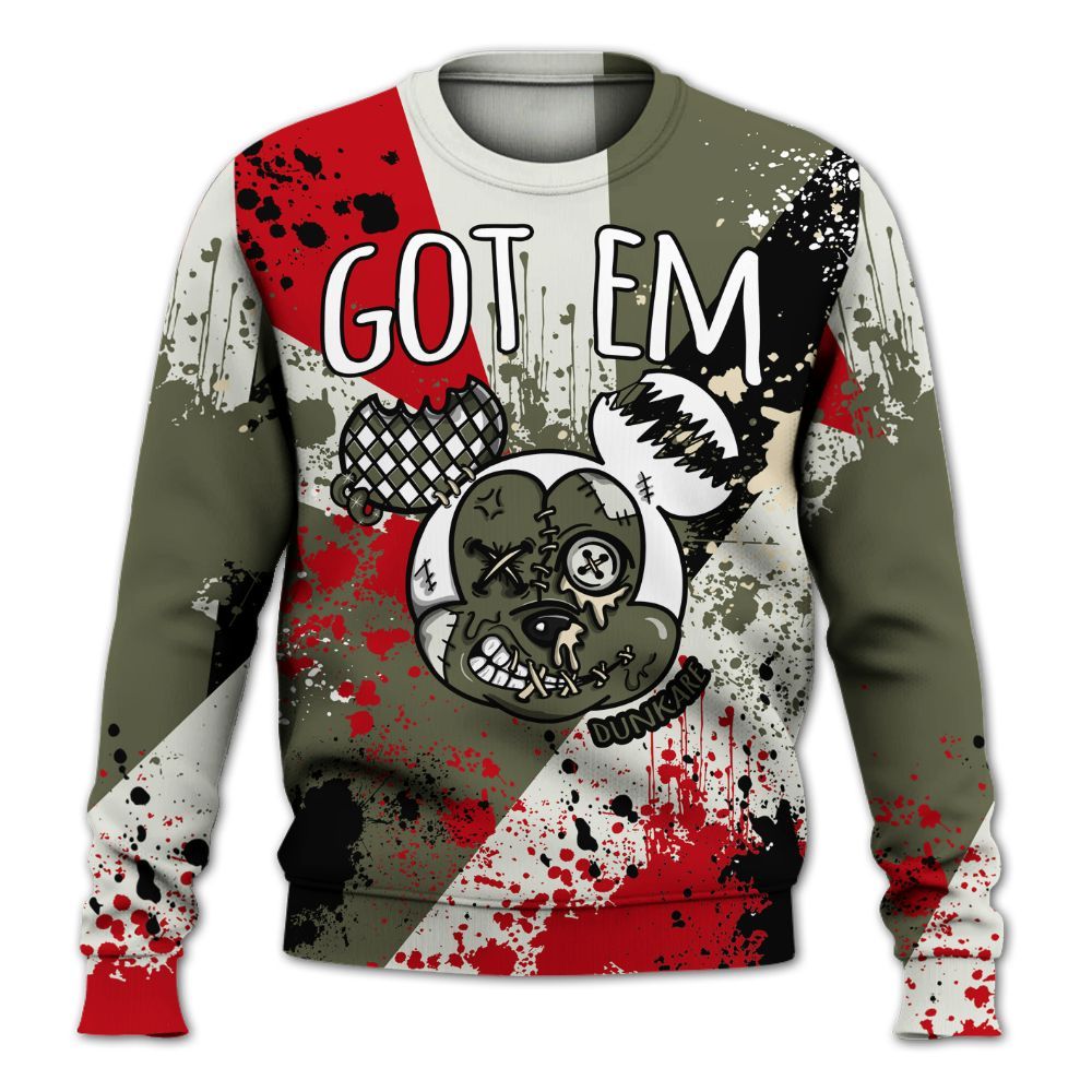 Sweatshirt To Match Low OG Medium Olive 1s - Got Em Drip All Over Print