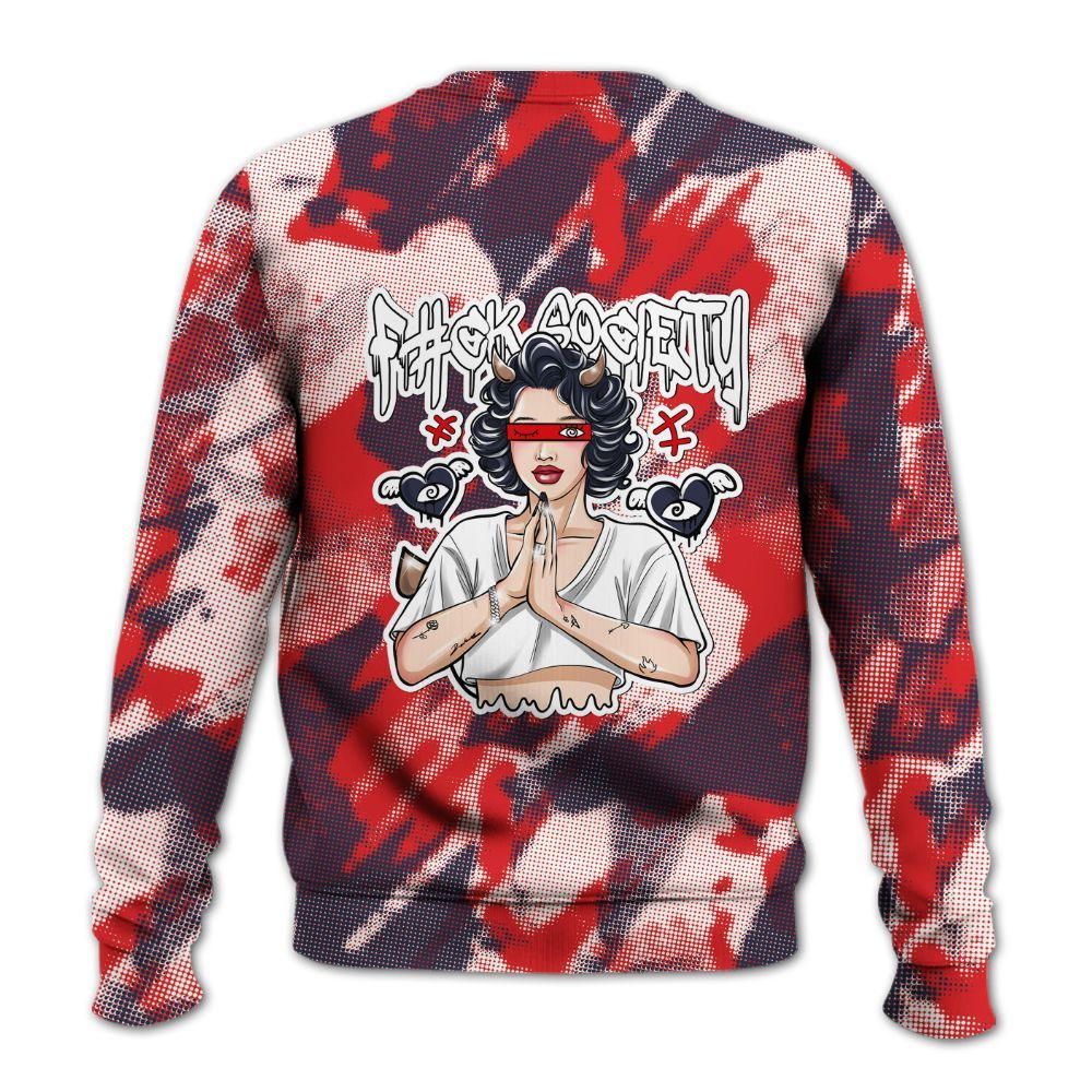 Sweatshirt To Match Low OG Howard Bison 1s - F#ck Xociety Halftone All Over Print