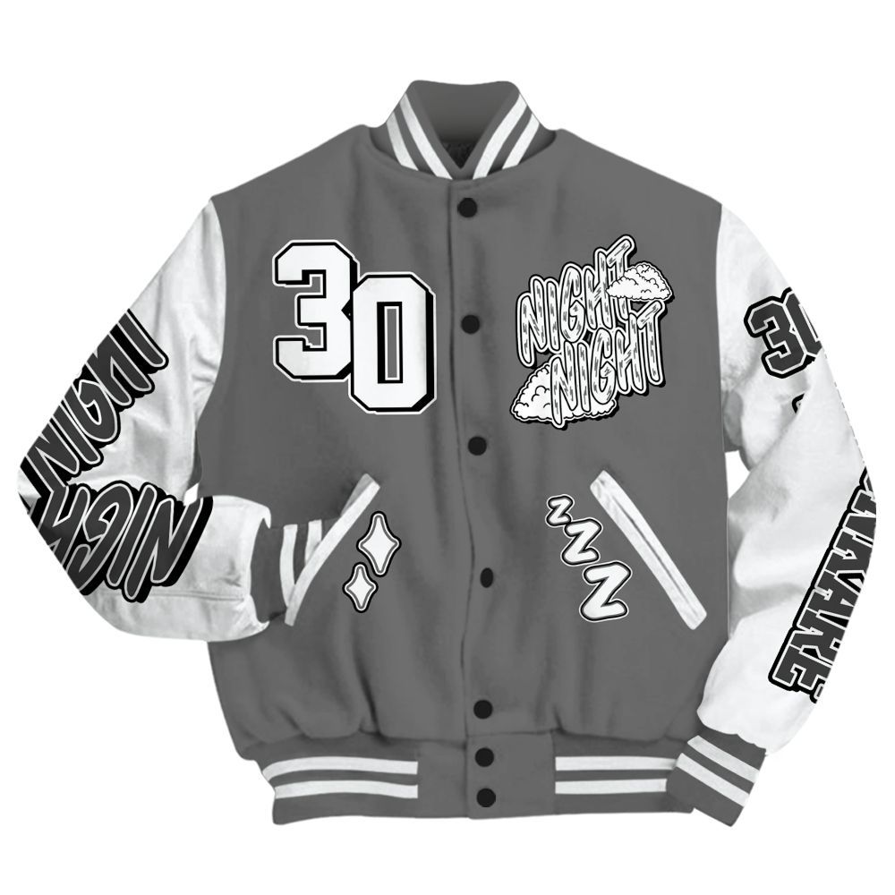 Varsity Jacket To Match Retro Stealth 12s - Seeya Skeleton All Over Print
