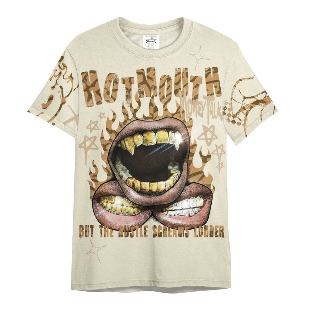 Shirt To Match Orewood Brown 3s - Mouth Burning Street Style All Over Print