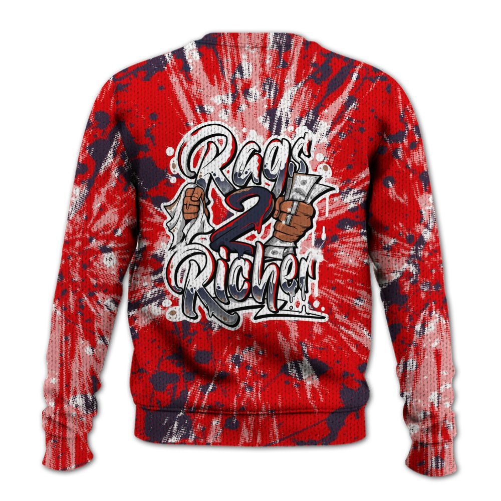 Knitted Sweater To Match Low OG Howard Bison 1s - Rag 2 Rich Graphic Luxury