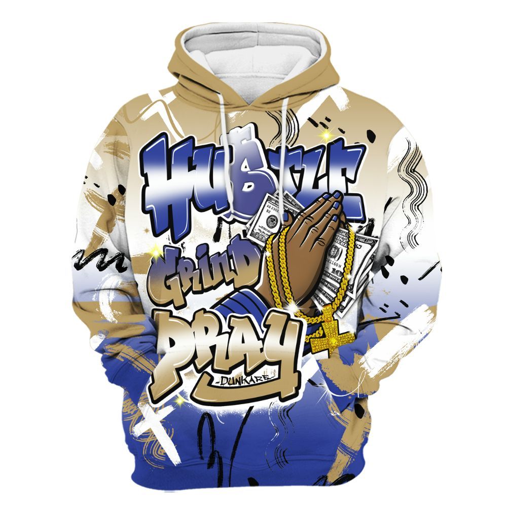 Hoodie To Match Air 180 Concord - Money Hustle Grind Pray All Over Print