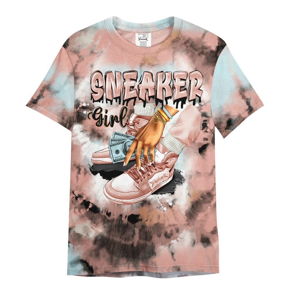 Shirt To Match Dunk Low Glacier Arctic - SNEAKER Girl Money Drip Tie Dye All Over Print
