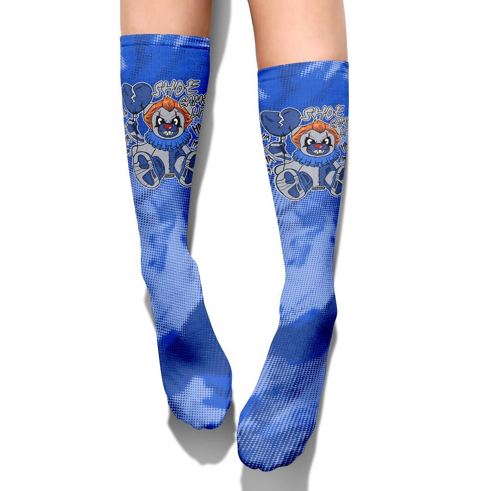Sock To Match Air Foamposite One Royal - Shoe Game Bear Halloween Abstract Halftone