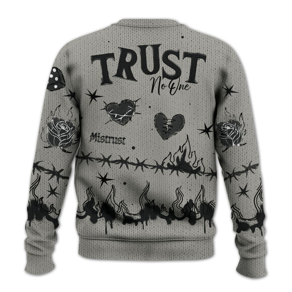 Knitted Sweater To Match High Satin Shadow 1s - Trust No One Snake-Bite Doodle Crayon