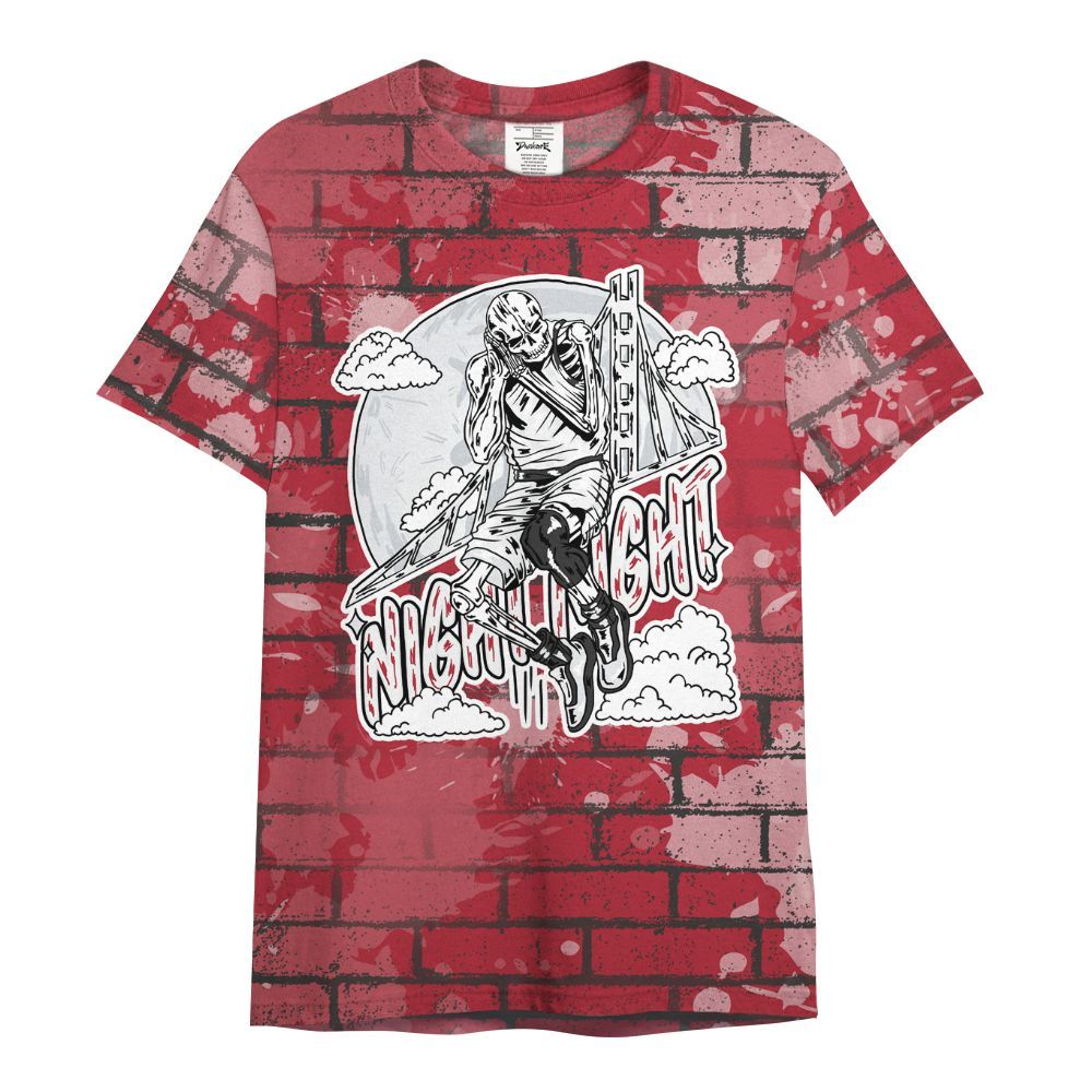 Shirt To Match Black Toe 14s - Seeya Skeleton Brick All Over Print