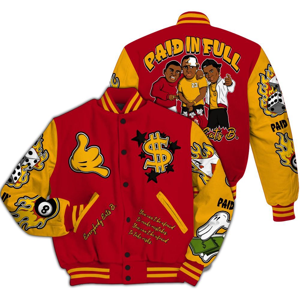 Varsity Jacket To Match Cardinal 7s - Everybody Paid In Full Graphic All Over Print