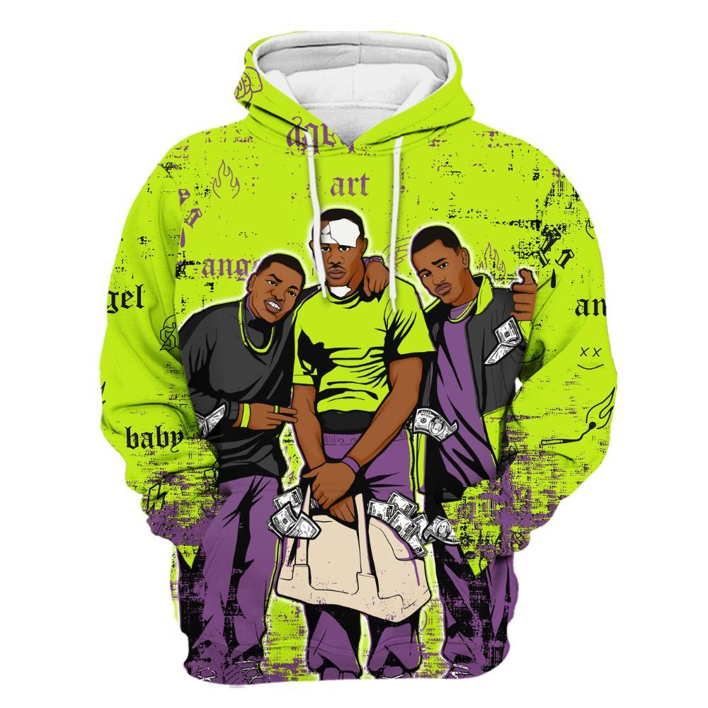 Hoodie To Match GS Black Barely Volt 11s - Paid In Full Money Street Graphic All Over Print