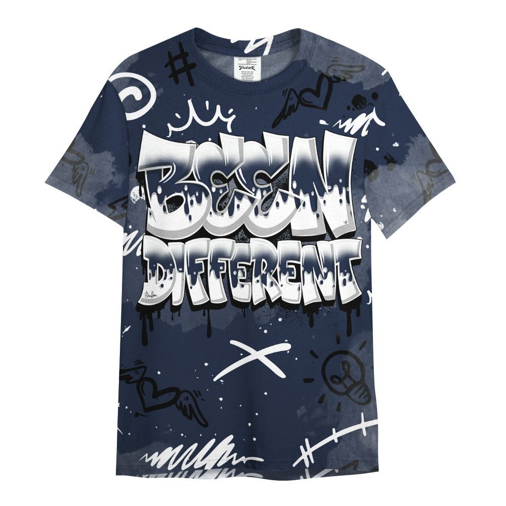 Shirt To Match Dunk Low White Midnight Navy - Drip Built Di2ferent All Over Print