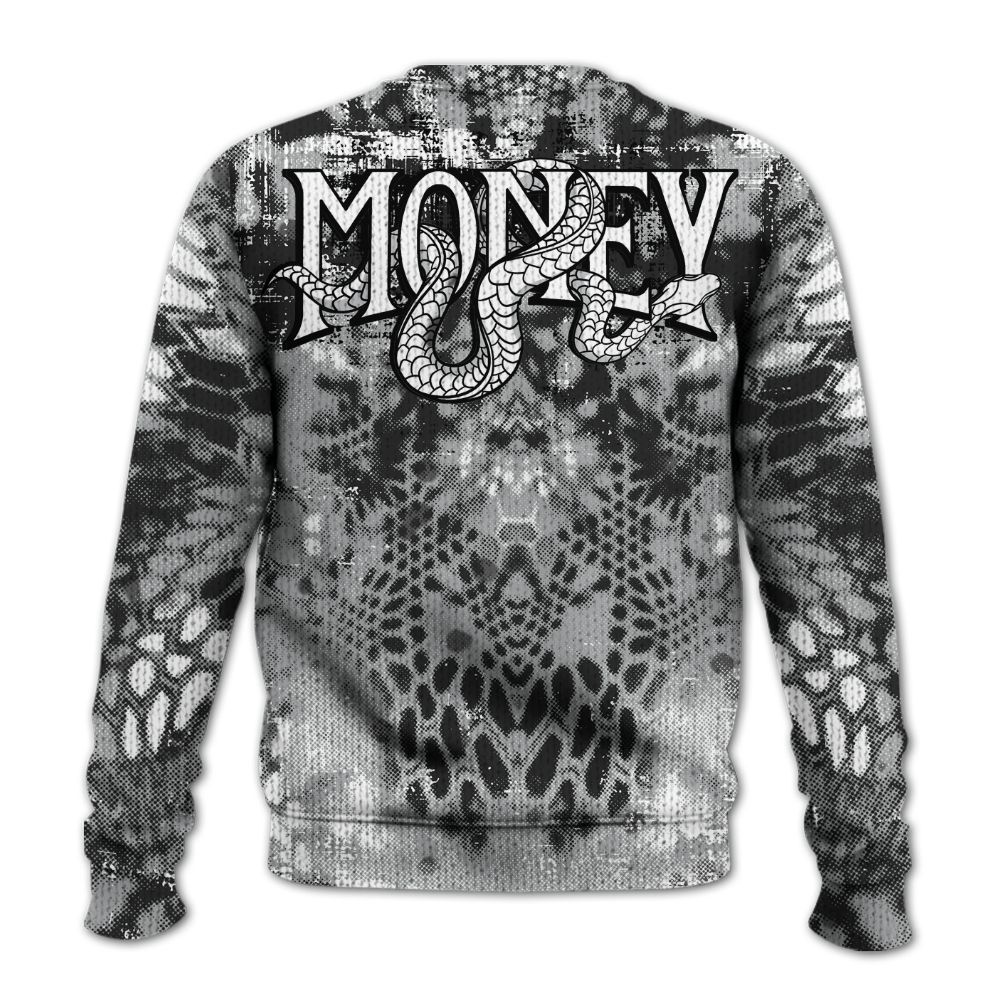 Knitted Sweater To Match White Cement 4s - Snake Move In Silence All Over Print