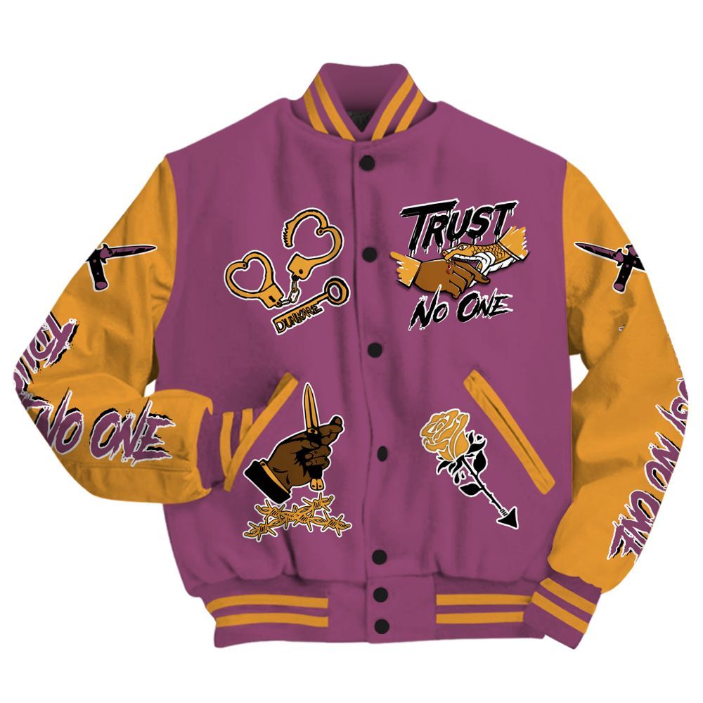Varsity Jacket To Match High OG Brotherhood 1s - Trust No One Dripping All Over Print
