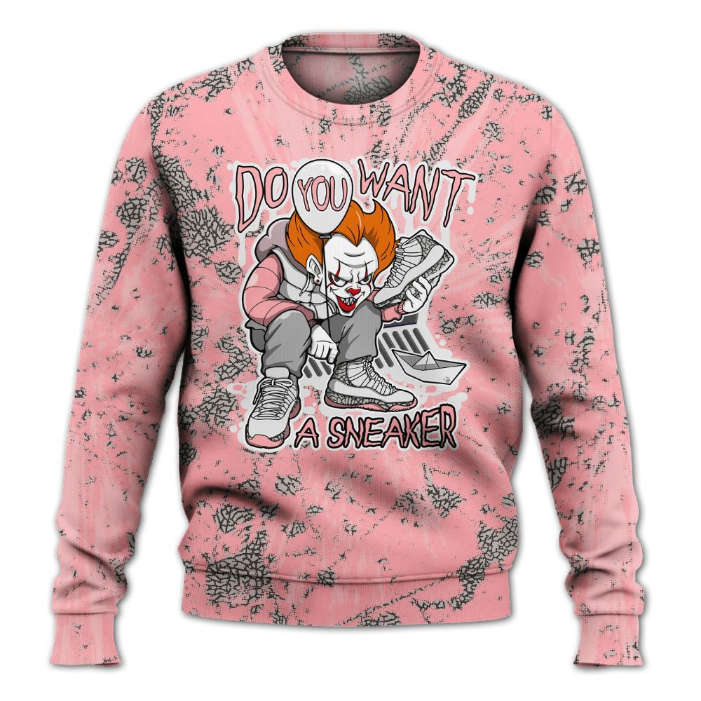 Sweatshirt To Match Retro Wings 3s - Clown Scary Sneakers Graphic Halloween All Over Print