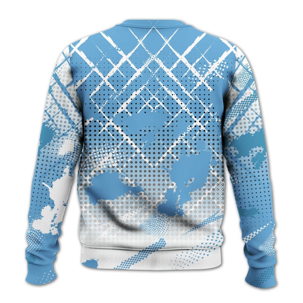 Sweatshirt To Match SB Dunk Low University Blue - Halftone Stand Business Dripping All Over Print