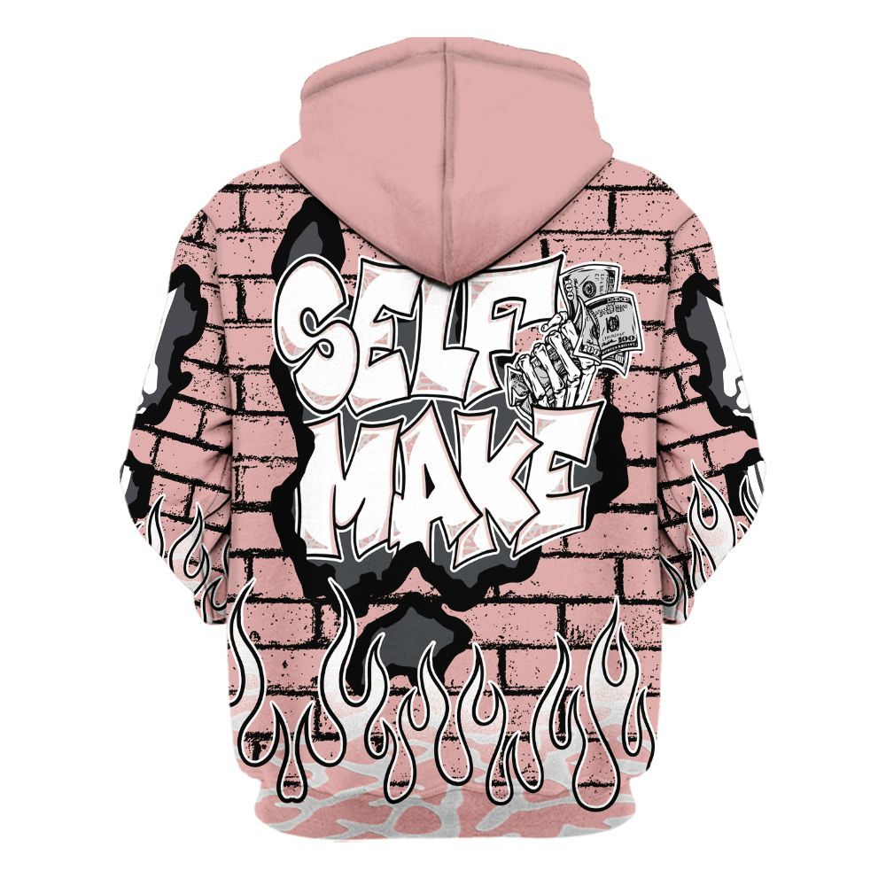 Hoodie To Match Red Stardust 3s - Self Make Skeleton Crashed All Over Print