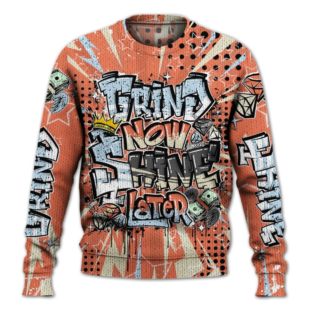 Sweater To Match DJ Khaled Crimson Bliss 5s - Grind2 Shine Later Graphic