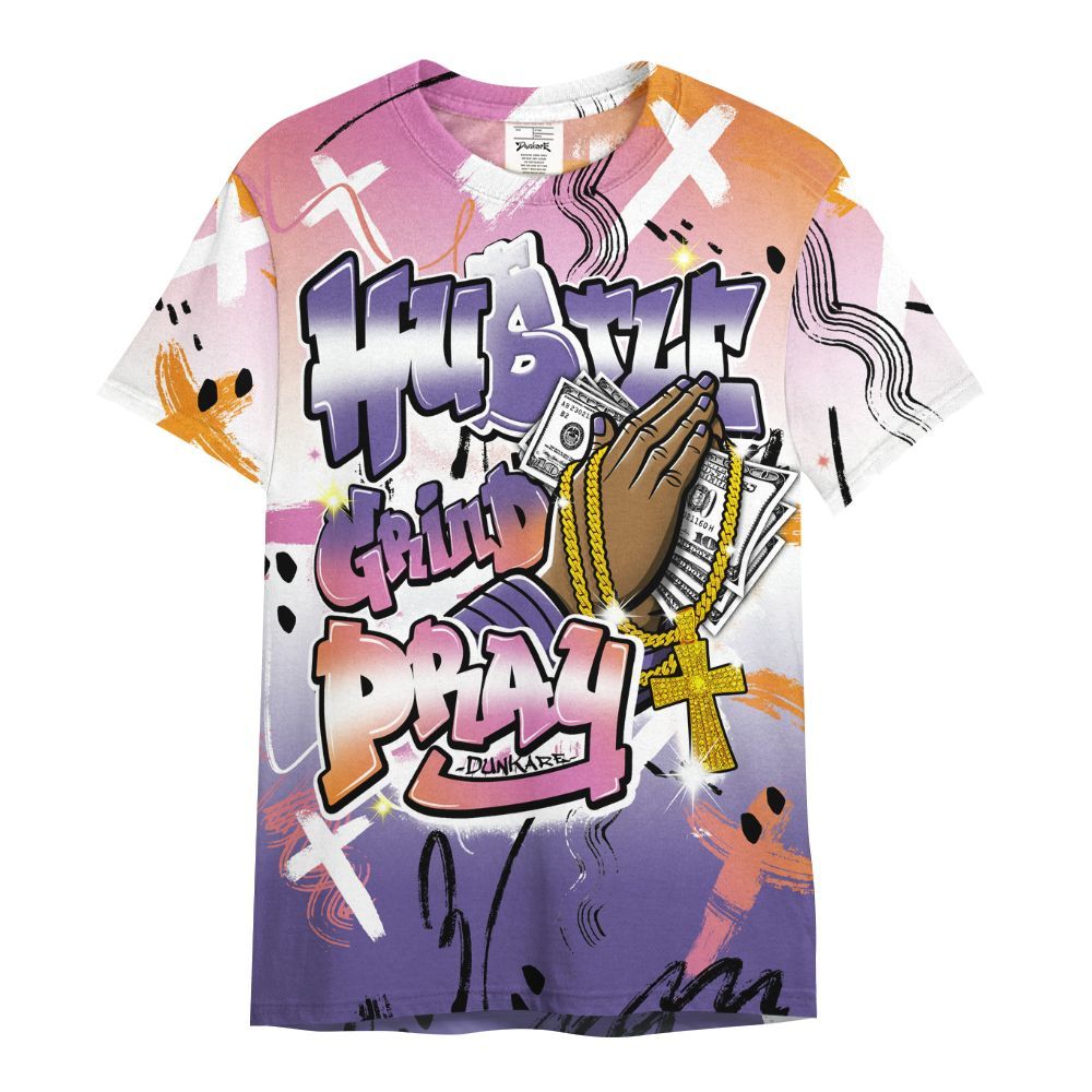 Shirt To Match Book Sunset 1s - Money Hustle Grind Pray All Over Print